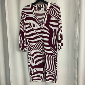 Banana Republic dress white/burgundy size xs
